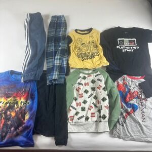 Lot of 8 Size 5/6 Kids Marvel Minecraft Sesame Street Adidas Pants Tops‎ Shirts